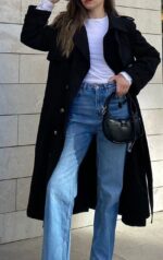 Pamuk Siyah Renk Trenç Kot