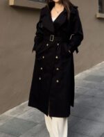 Pamuk Siyah Renk Trenç Kot - Görsel 3