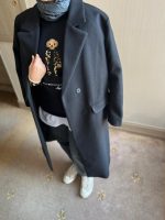 Siyah Astarlı Kaşe Kaban - Görsel 4