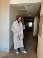 Oversize Atkılı Bej Kaban - Görsel 4