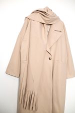 Oversize Atkılı Bej Kaban - Görsel 10