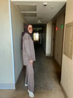 Sütlü Kahve Triko Simli Takım - Görsel 2