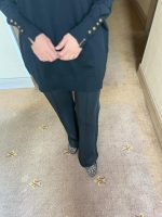 Siyah Bol Paça Scuba Pantolon - Görsel 2