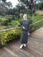 Koyu Yeşil Triko Simli Etekli Takım - Görsel 5