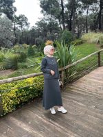 Koyu Yeşil Triko Simli Etekli Takım - Görsel 4