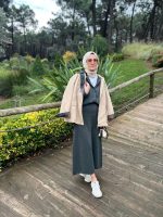 Koyu Yeşil Triko Simli Etekli Takım - Görsel 6