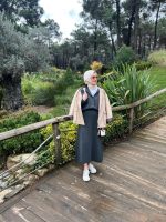 Koyu Yeşil Triko Simli Etekli Takım - Görsel 7